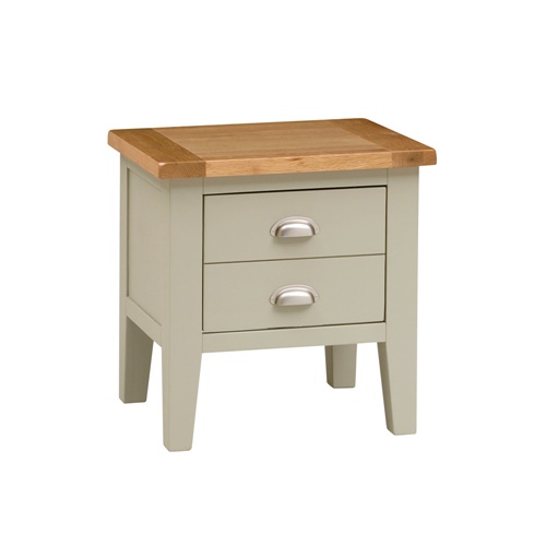 Caldecote French Grey Lamp Table with Drawer (C301) with Free Delivery