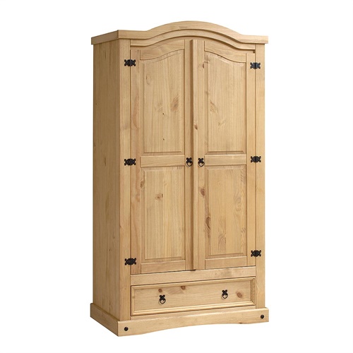 Corona Mexican Solid Pine Gentlemans Wardrobe (M187) with Free Delivery