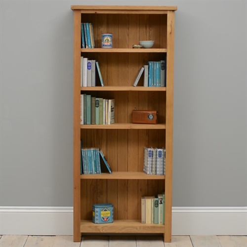 Lyon Petite Oak Assembled Bookcase 5 Shelves (P361) with Free Delivery