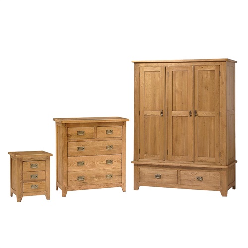 Oakland Triple Wardrobe Bedroom Set (S141) with Free Delivery The