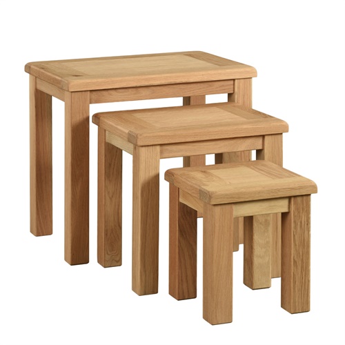Natural Oak Nest of Tables (615.002) with Free Delivery The Cotswold