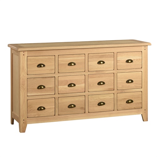 Natural Oak Multi Drawer Sideboard (S802) with Free Delivery The