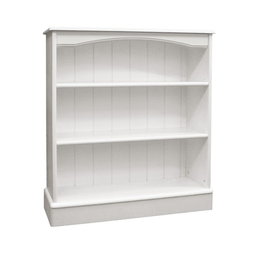 Malmesbury White Painted Low Bookcase 3 Shelves (W017) with Free