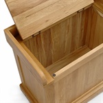 Appleby Oak Small Shoe Storage Bench with Cushion, Light Oak, Fully